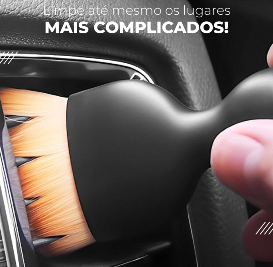 (PAGUE 1 LEVE 2) Mini Escova de Limpeza para Interior Automotivo - FastVim EscovaAuto™